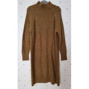 Mossy green sweater dress